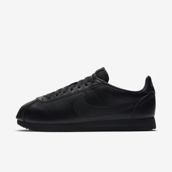 Nike Classic Cortez - Férfi Utcai Cipő - Fekete/Sötét Szürke/Fekete